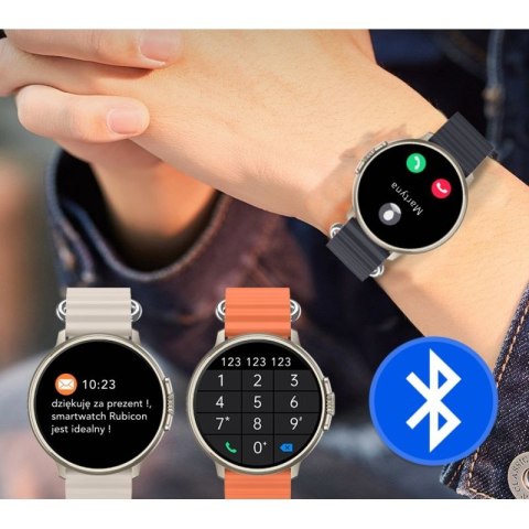 Smartwatch RUBICON RNCF15 Tytan/Orange SMARUB258