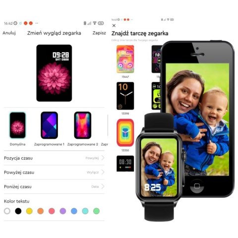 Smartwatch Damski RUBICON RNCF06 Black/Dark Blue SMARUB220