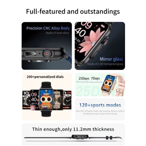 Smartwatch Damski RUBICON RNCF06 Tytan/Orange SMARUB221