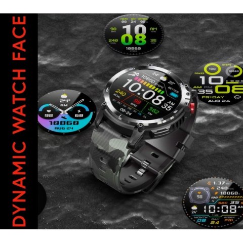 Smartwatch Męski RUBICON RNCF08 Black/Moro SMARUB232