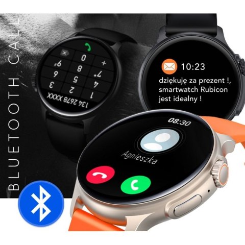 Smartwatch Męski RUBICON RNCF12 Tytan/Orange SMARUB245