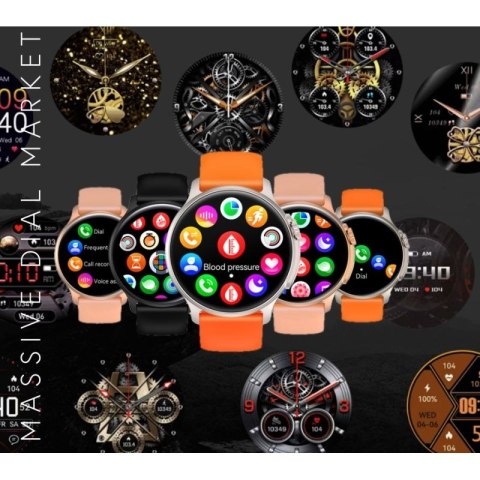 Smartwatch Męski RUBICON RNCF12 Tytan/Orange SMARUB245
