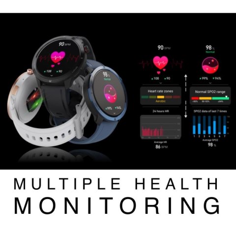 Smartwatch Męski RUBICON RNCF14 Black SMARUB250