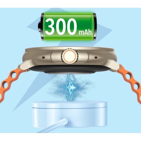 Smartwatch RUBICON RNCF15 Tytan/Orange SMARUB258