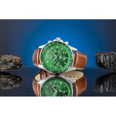 Zegarek Męski Giewont Chronograph Sapphire Brązowo Zielony GW3520-A6