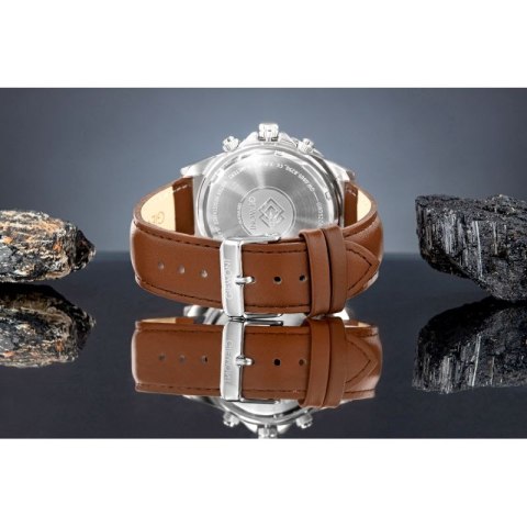 Zegarek Męski Giewont Chronograph Sapphire Brązowo Zielony GW3520-A6