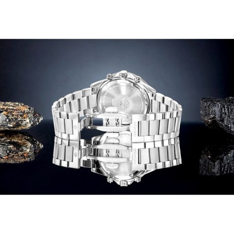 Zegarek Męski Giewont Chronograph Sapphire Srebrno Czarny GW3520-B2