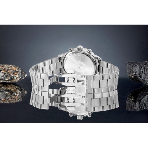 Zegarek Męski Giewont Chronograph Sapphire Srebrny GW4580-B2