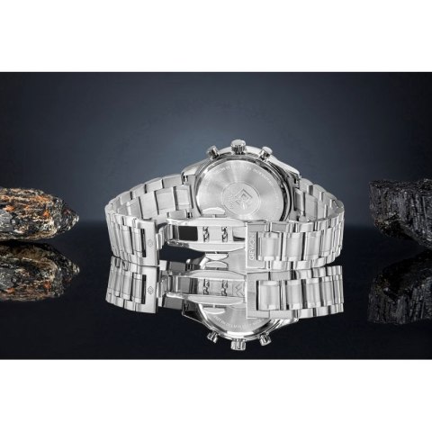 Zegarek Męski Giewont Chronograph Sapphire Srebrny GW6310-B2