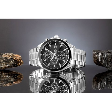 Zegarek Męski Giewont Chronograph Sapphire Srebrny GW7290-B2