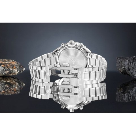 Zegarek Męski Giewont Chronograph Sapphire Srebrny GW7290-B2