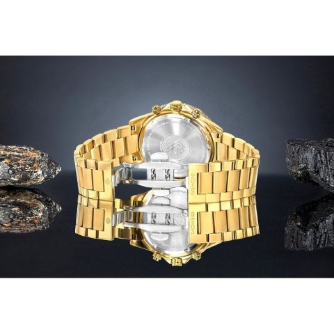 Zegarek Męski Giewont Chronograph Sapphire Złoto Niebieski GW3520-B5