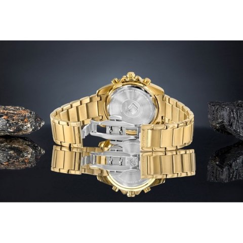 Zegarek Męski Giewont Chronograph Sapphire Złoto Niebieski GW3970-B6