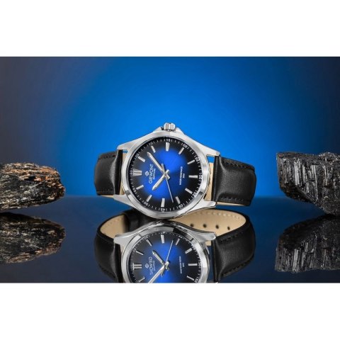 Zegarek Męski Giewont Elegance Sapphire Czarno Niebieski GW5160-A3