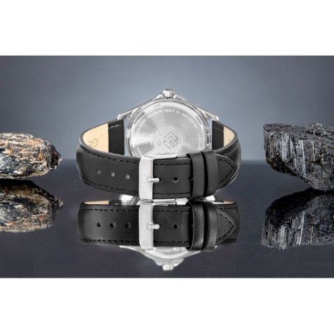 Zegarek Męski Giewont Elegance Sapphire Czarno Niebieski GW5160-A3