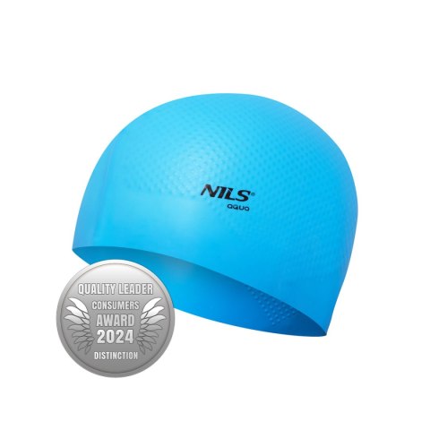 NQC JEDNOKOLOROWY JASNONIEBIESKI CZEPEK SILIKONOWY DOTS NILS AQUA NQC JEDNOKOLOROWY JASNONIEBIESKI CZEPEK SILIKONOWY DOTS NILS AQUA