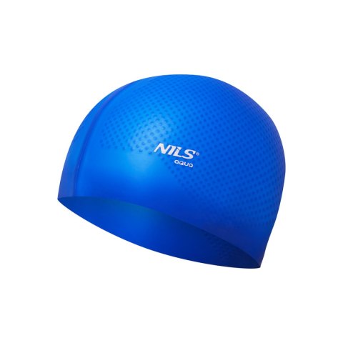 NQC JEDNOKOLOROWY NIEBIESKI CZEPEK SILIKONOWY DOTS NILS AQUA NQC JEDNOKOLOROWY NIEBIESKI CZEPEK SILIKONOWY DOTS NILS AQUA