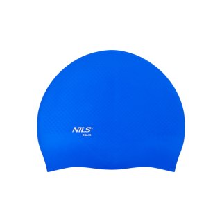 NQC JEDNOKOLOROWY NIEBIESKI CZEPEK SILIKONOWY DOTS NILS AQUA