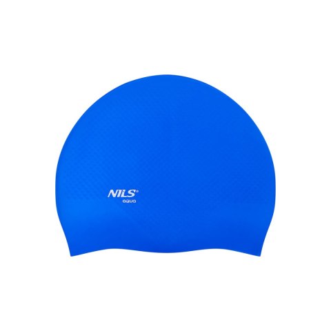 NQC JEDNOKOLOROWY NIEBIESKI CZEPEK SILIKONOWY DOTS NILS AQUA NQC JEDNOKOLOROWY NIEBIESKI CZEPEK SILIKONOWY DOTS NILS AQUA