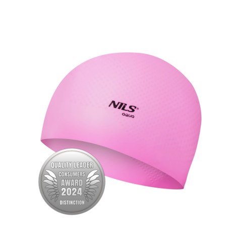 NQC JEDNOKOLOROWY RÓŻOWY CZEPEK SILIKONOWY DOTS NILS AQUA NQC JEDNOKOLOROWY RÓŻOWY CZEPEK SILIKONOWY DOTS NILS AQUA