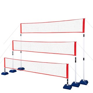NT0300 3w1 SIATKA MULTIFUNKCYJNA BADMINTON+TENIS+SIATKÓWKA POKROWIEC PEŁNY NILS