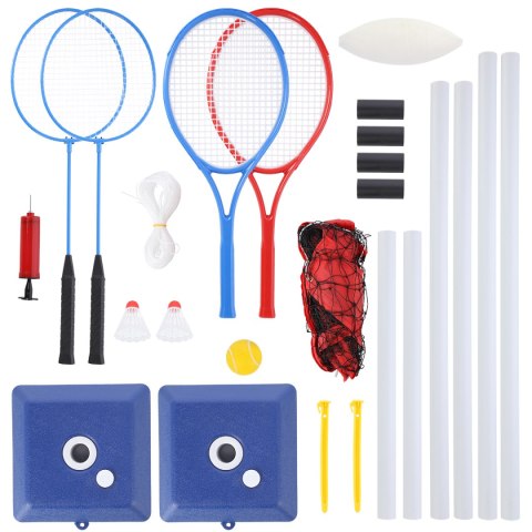 NT0300 3w1 SIATKA MULTIFUNKCYJNA BADMINTON+TENIS+SIATKÓWKA POKROWIEC PEŁNY NILS