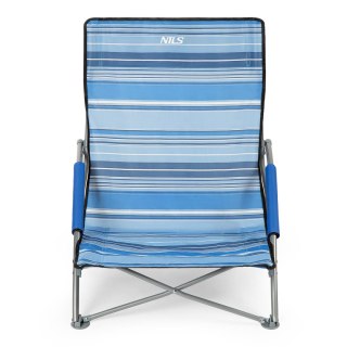 NC3035 NIEBIESKO-BIAŁY KRZESŁO PLAŻOWE NILS CAMP
