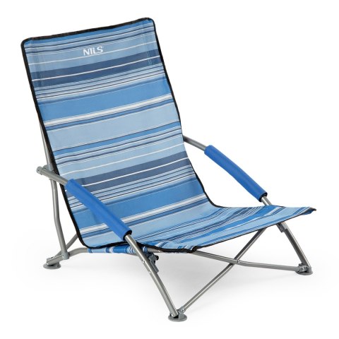 NC3035 NIEBIESKO-BIAŁY KRZESŁO PLAŻOWE NILS CAMP