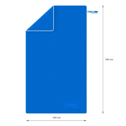 NAR12 NIEBIESKI RĘCZNIK Z MIKROFIBRY 180x100 cm NILS AQUA NAR12 NIEBIESKI RĘCZNIK Z MIKROFIBRY 180x100 cm NILS AQUA