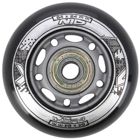 PU 64x24 82A CZARNE (4 szt.) + ABEC-9 (8 szt.) ZESTAW NILS EXTREME PU 64x24 82A CZARNE (4 szt.) + ABEC-9 (8 szt.) ZESTAW NILS EXTREME