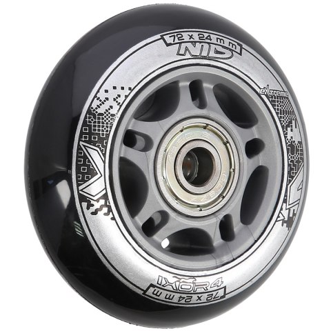 PU 72x24 82A CZARNE (4 szt.) + ABEC-9 (8 szt.) ZESTAW NILS EXTREME PU 72x24 82A CZARNE (4 szt.) + ABEC-9 (8 szt.) ZESTAW NILS EXTREME