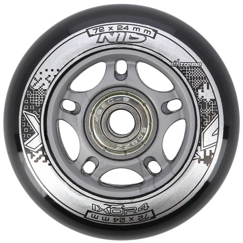 PU 72x24 82A CZARNE (4 szt.) + ABEC-9 (8 szt.) ZESTAW NILS EXTREME PU 72x24 82A CZARNE (4 szt.) + ABEC-9 (8 szt.) ZESTAW NILS EXTREME