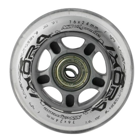 PU 76x24 82A PRZEZROCZYSTE (4 szt.) + ABEC-7 (8 szt.) ZESTAW NILS EXTREME PU 76x24 82A PRZEZROCZYSTE (4 szt.) + ABEC-7 (8 szt.) ZESTAW NILS EXTREME