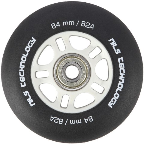 PU 84x24 82A CZARNE MATOWE (4 szt.) + ABEC-9 CHROME (8 szt.) ZESTAW NILS EXTREME PU 84x24 82A CZARNE MATOWE (4 szt.) + ABEC-9 CHROME (8 szt.) ZESTAW NILS EXTREME