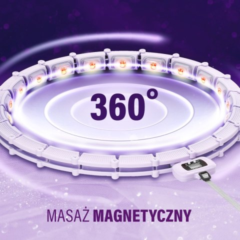 HHM14 HULA HOP VIOLET Z MAGNESAMI I OBCIĄŻNIKIEM + LICZNIK HMS