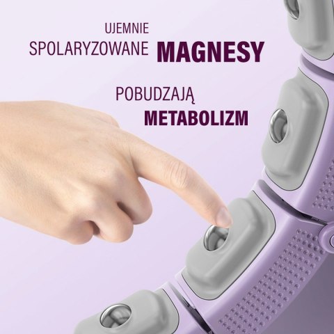 HHM14 HULA HOP VIOLET Z MAGNESAMI I OBCIĄŻNIKIEM + LICZNIK HMS