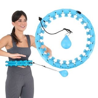 HHW01 HULA HOP BLUE Z WYPUSTKAMI I OBCIĄŻNIKIEM HMS