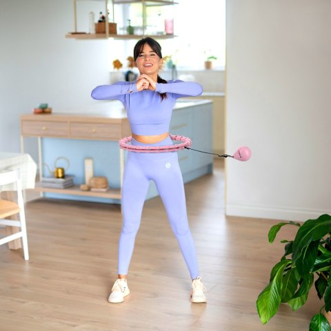 HHW02 HULA HOP LIGHT PINK Z WYPUSTKAMI I OBCIĄŻNIKIEM HMS