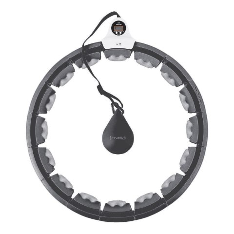 HHW06 HULA HOP BLACK Z WYPUSTKAMI I OBCIĄŻNIKIEM + LICZNIK HMS