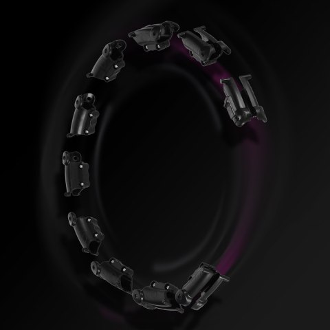 HHW11 PLUS SIZE HULA HOP BLACK Z WYPUSTKAMI I OBCIĄŻNIKIEM HMS