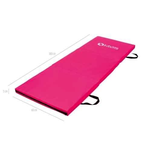 MGS02 PINK MATERAC GIMNASTYCZNY SKŁADANY 1800x600MM HMS PREMIUM