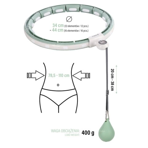 ZESTAW HULA HOP MAGNETYCZNY GREEN HHM15 Z LICZNIKIEM HMS + PAS WYSZCZUPLAJĄCY BR163 RED ZESTAW HULA HOP MAGNETYCZNY GREEN HHM15 Z LICZNIKIEM HMS + PAS WYSZCZUPLAJĄCY BR163 RED
